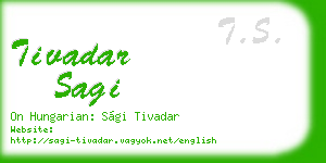 tivadar sagi business card