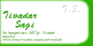 tivadar sagi business card